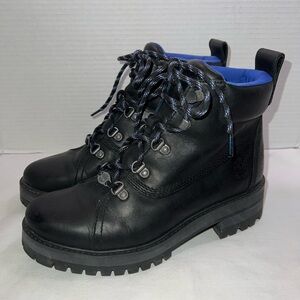 🥾Timberland Women's Courmayeur Valley Black Waterproof Lace-Up Hiking Boots 7.5